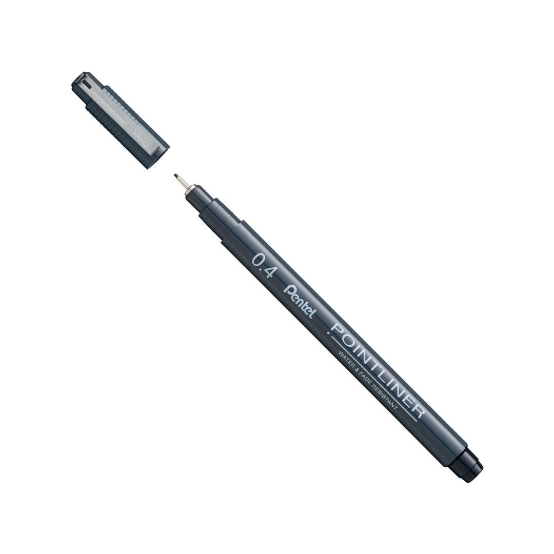 Pentel Pointliner Black S20P-Pens-Pentel-0.4mm