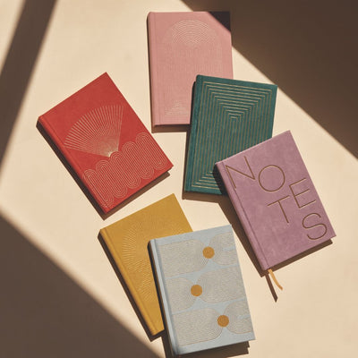 Suedette Hardcover Lined Journal-Notebooks-Designworks Collective-Green