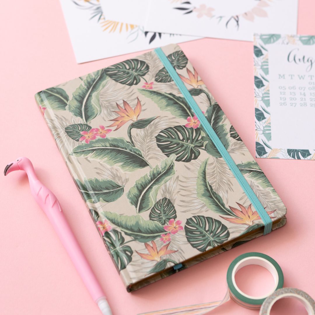 Tropical A5 Lined Notebook-Notebooks-Under the Rowan Trees-