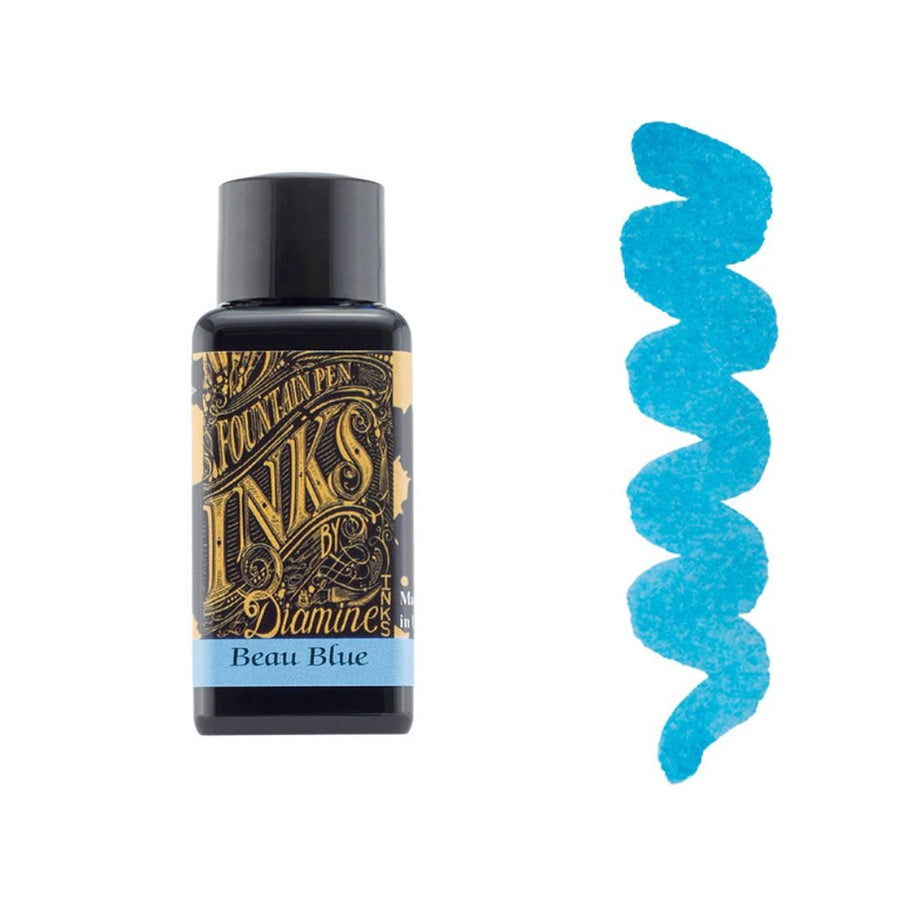 Beau Blue Diamine Fountain Pen Ink 30ml - Diamine - Fountain Pen Inks - Under the Rowan Trees