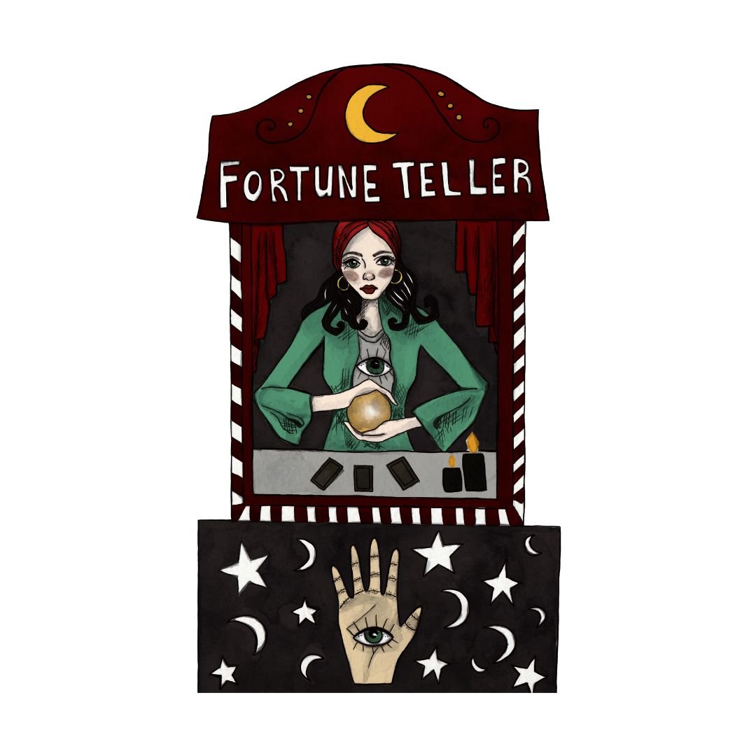 Circus Vinyl Stickers-Stickers-Under the Rowan Trees-Fortune Teller