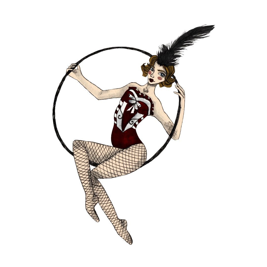 Circus Vinyl Stickers-Stickers-Under the Rowan Trees-Acrobat