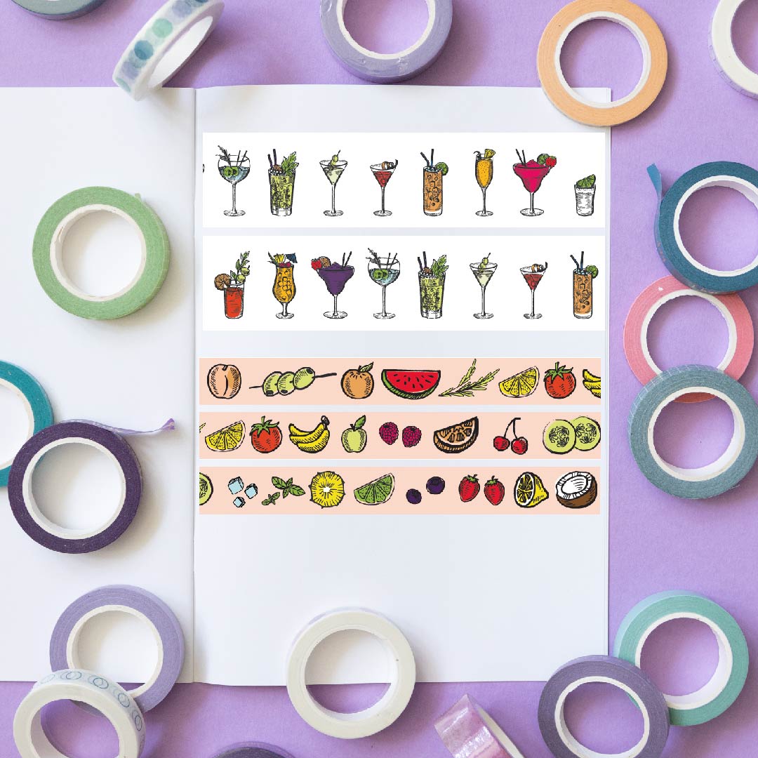 Cocktail Washi Tapes-Washi Tape-Under the Rowan Trees-