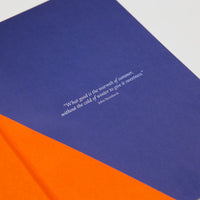 Contrast Lined Notebook Navy & Orange - Yop & Tom - Under the Rowan Trees