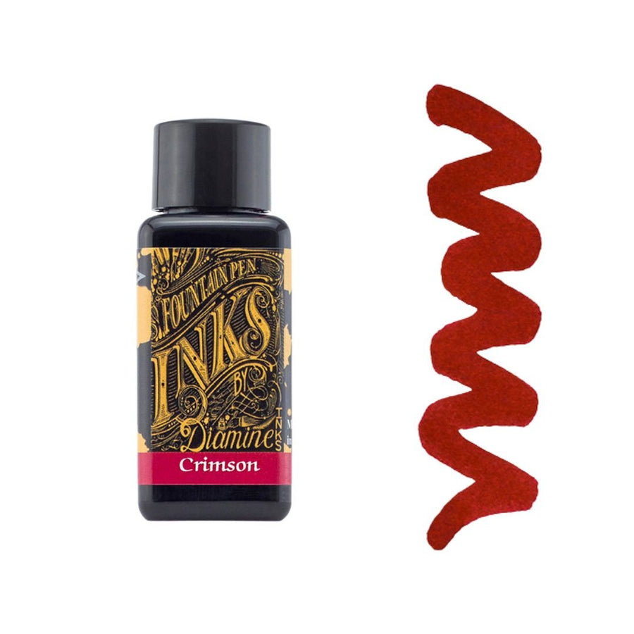 Crimson Diamine Fountain Pen Ink 30ml - Diamine - Fountain Pen Inks - Under the Rowan Trees
