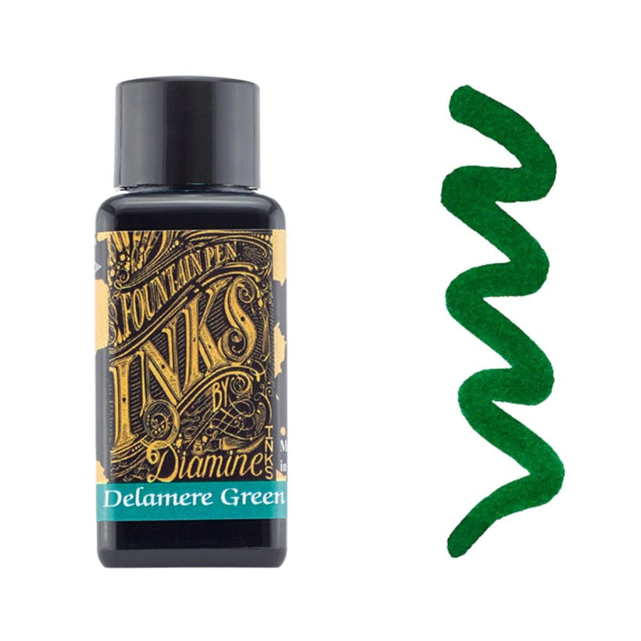 Delamere Green Diamine Fountain Pen Ink 30ml - Diamine - Fountain Pen Inks - Under the Rowan Trees