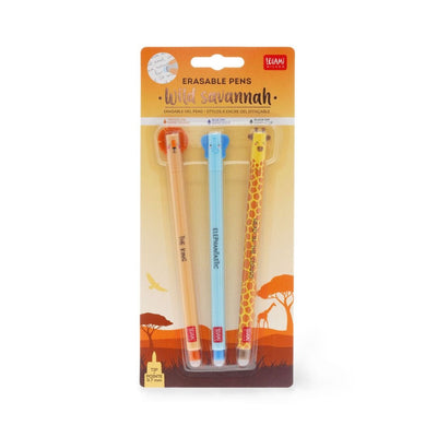 Legami Erasable Pens Wild Savannah - Set of 3 - Legami - Under the Rowan Trees