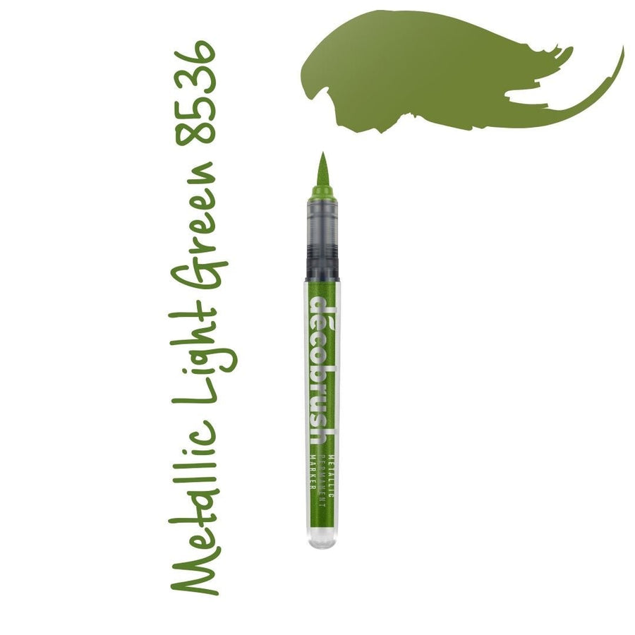 Light Green Metallic DecoBrush Brush Pens - Karin - Pens - Under the Rowan Trees