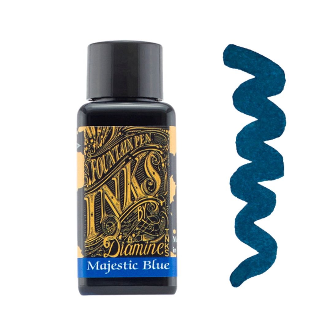Blues Diamine Fountain Pen Inks 30ml-Fountain Pen Inks-Diamine-Majestic Blue