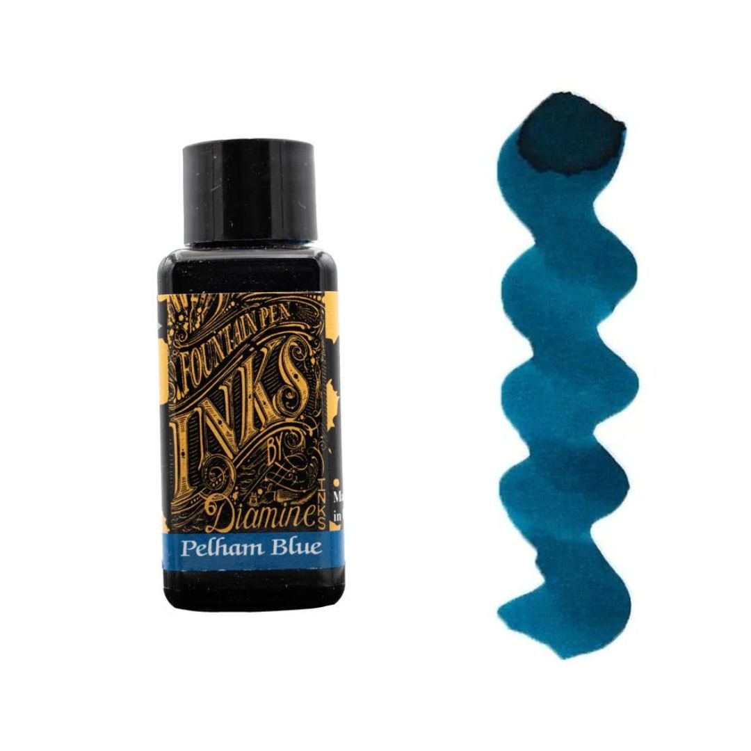 Blues Diamine Fountain Pen Inks 30ml-Fountain Pen Inks-Diamine-Pelham Blue
