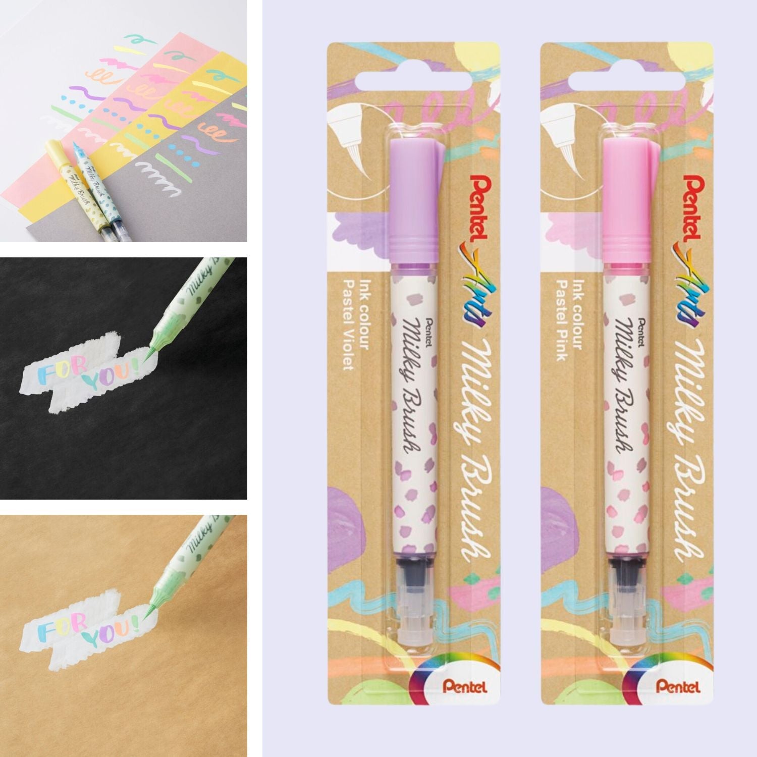 Pentel Milky Brush Pens-Pens-Pentel-Pastel Blue
