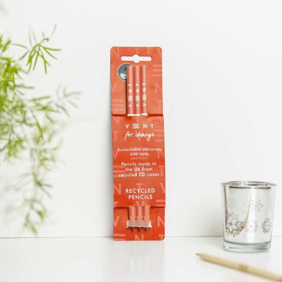 Recycled Pencil Set Orange - Vent for Change - Under the Rowan Trees