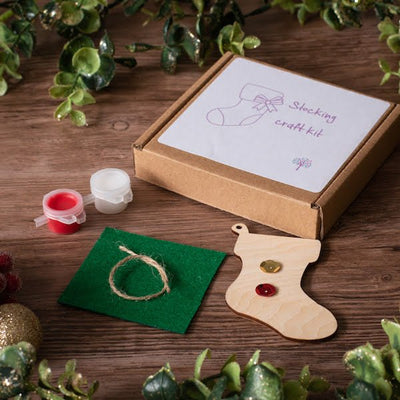 Stocking Craft Kit - Christmas Tree Decoration-Craft Kits-Under the Rowan Trees-