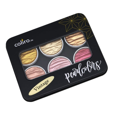 Vintage Coliro Pearlcolors Set of Six-Calligraphy Inks-Coliro-