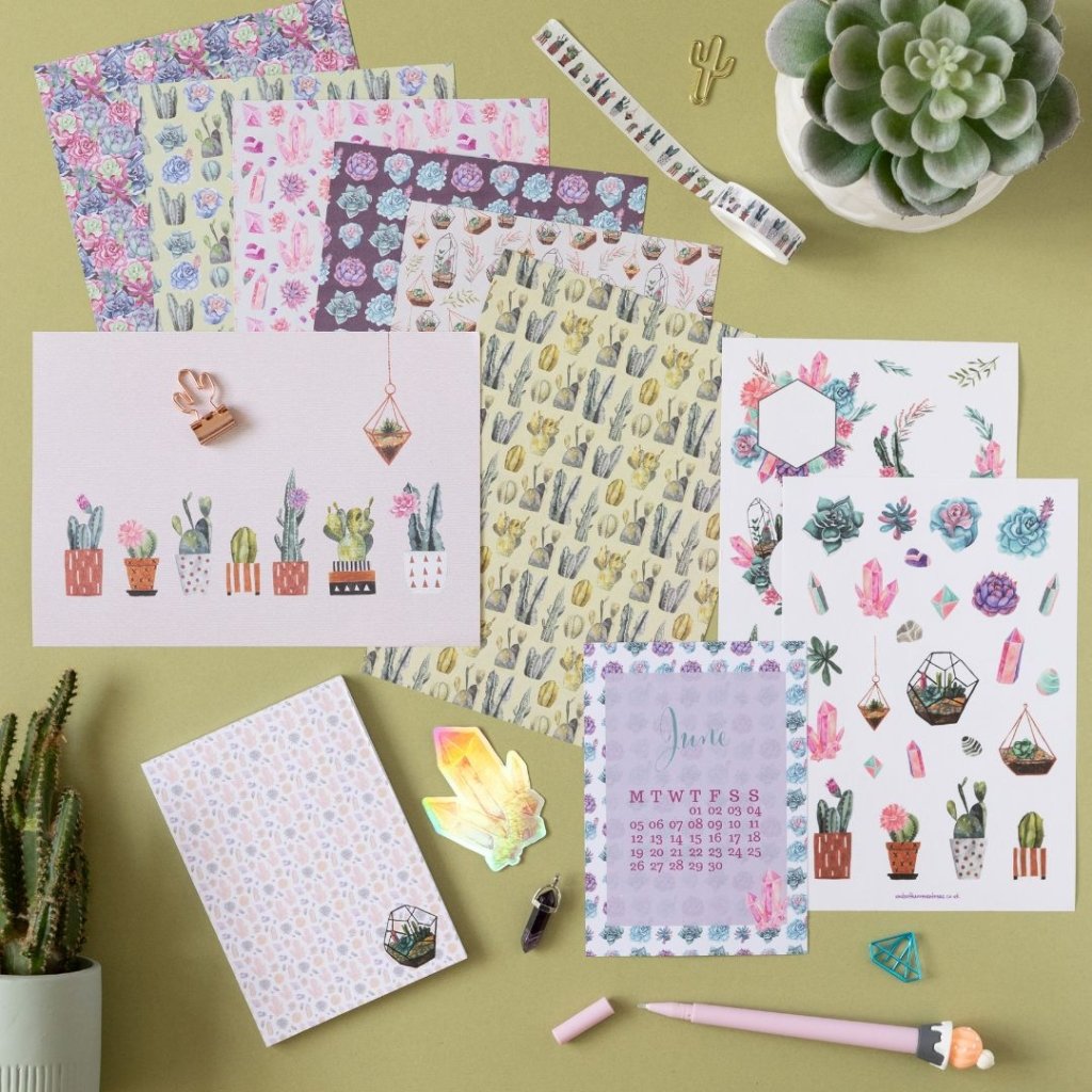 Cacti & Crystals Rowan Berry Stationery Subscription Box - Under the Rowan Trees