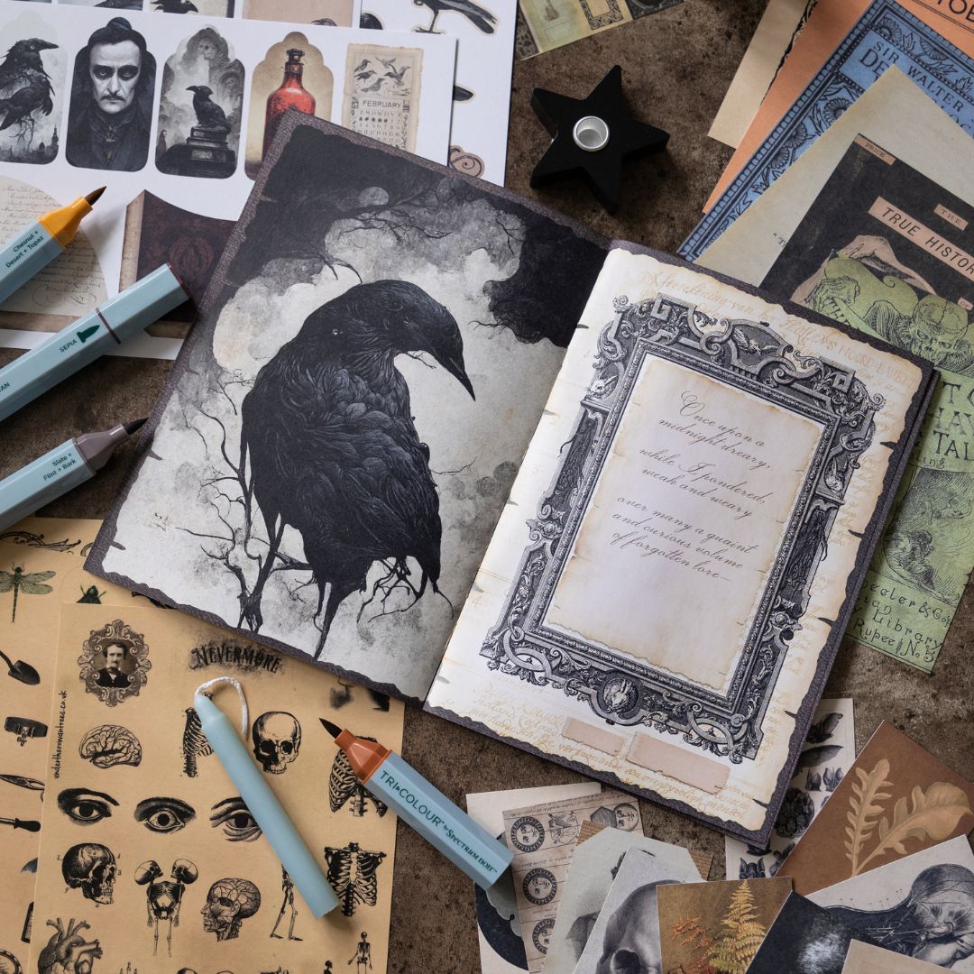 Step into the shadows with our latest After Dark theme.... Poe's Raven! - Under the Rowan Trees