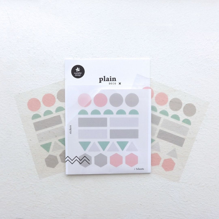 03 15mm PET Shapes Suatelier Stickers - Plain - Suatelier