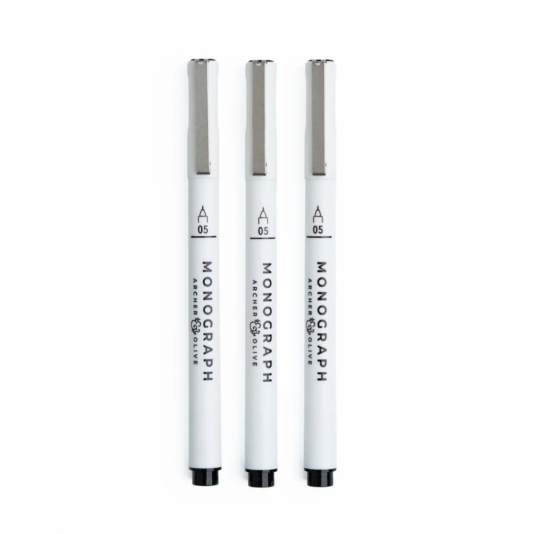 Monograph Black Fineliners Set of 3