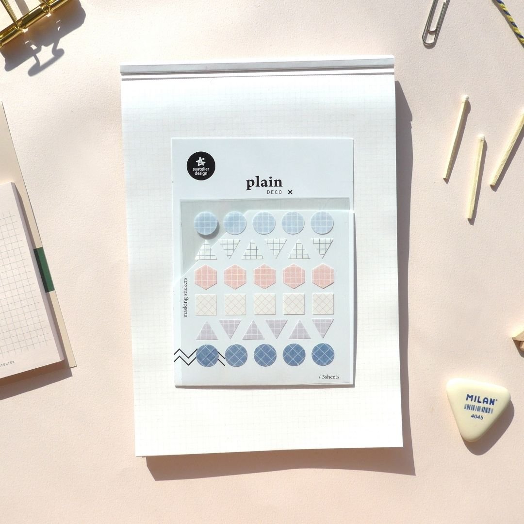 06 - 08 Muted Colour Suatelier Stickers - Plain - 06 - Suatelier