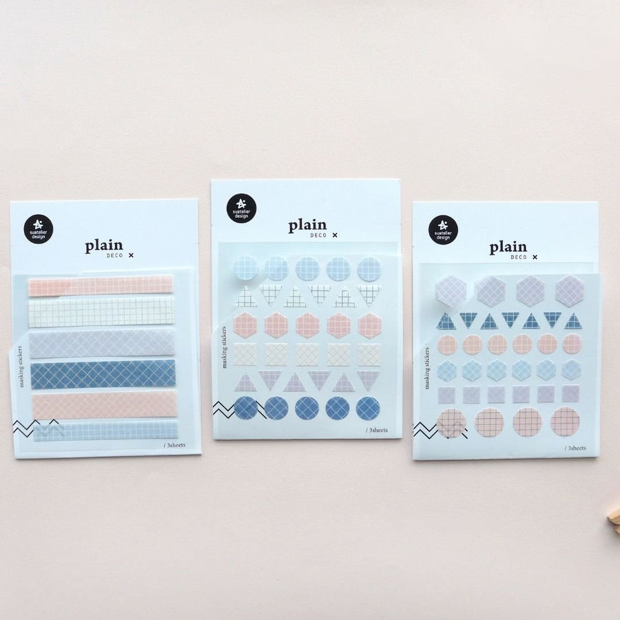 06 - 08 Muted Colour Suatelier Stickers - Plain - 06 - Suatelier