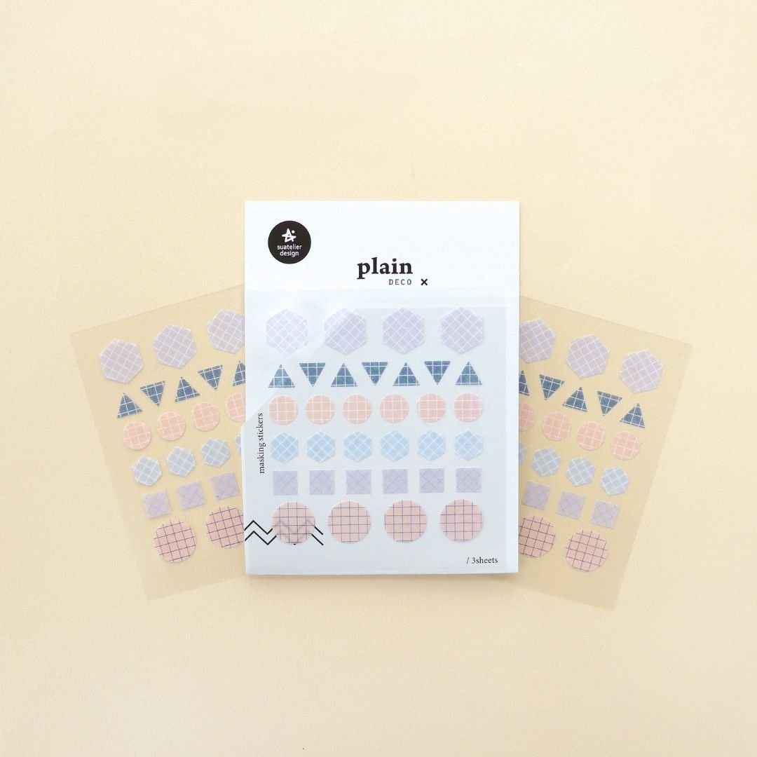 06 - 08 Muted Colour Suatelier Stickers - Plain - 08 - Suatelier