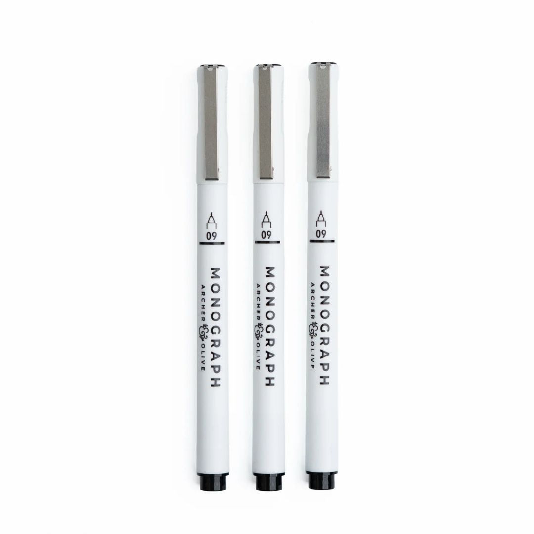 Monograph Black Fineliners Set of 3