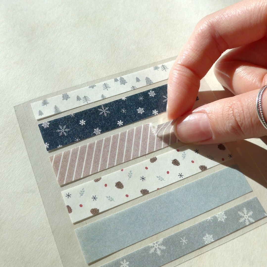 11 Winter Washi Strips Suatelier Stickers - Plain - Suatelier