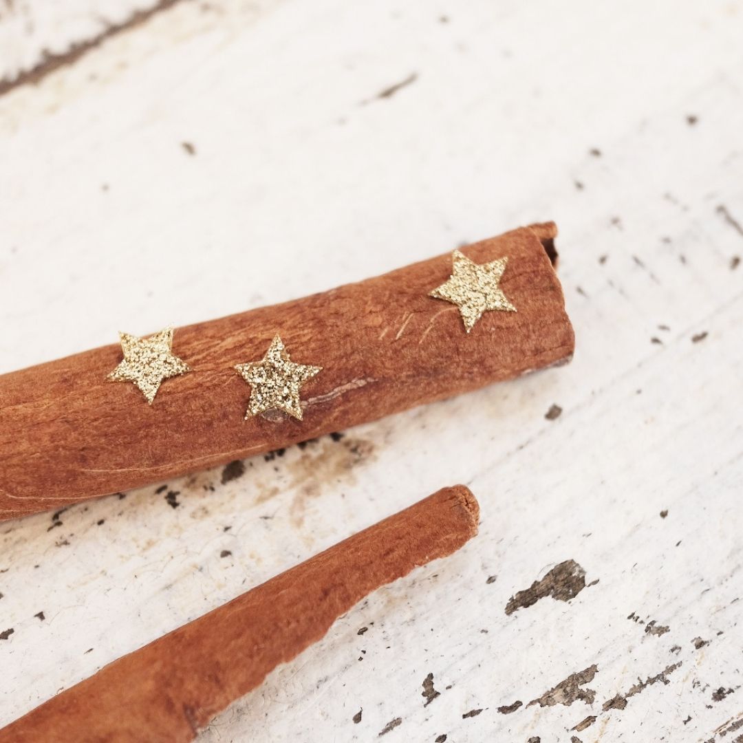 15 Gold Glitter Stars Suatelier Stickers - Plain - Suatelier