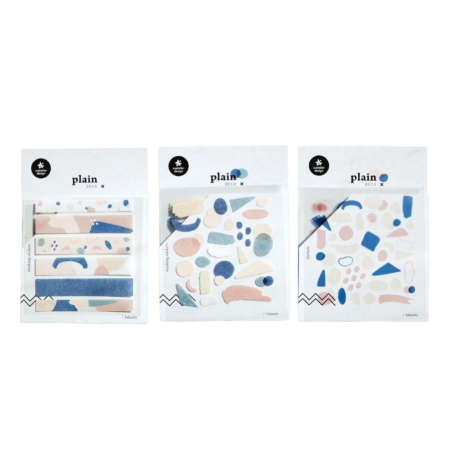 16 - 18 Muted Suatelier Stickers - Plain - 16 - Suatelier