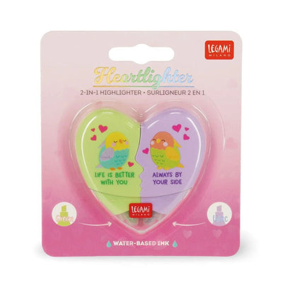 2 in 1 Highlighter - Heartlighter - Legami