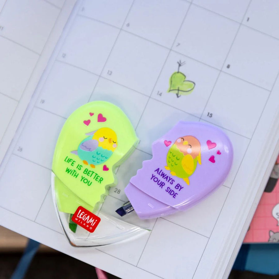 2 in 1 Highlighter - Heartlighter - Legami