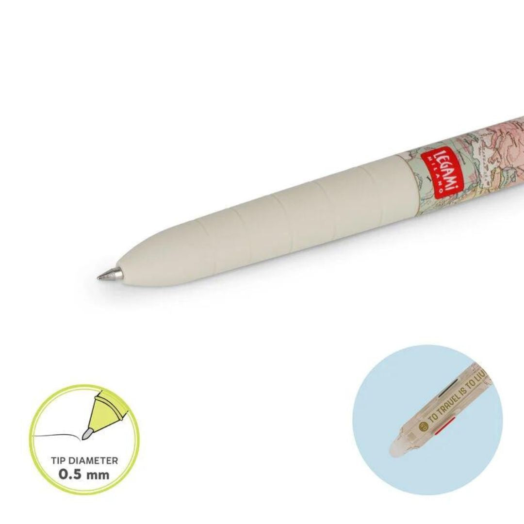 Three Colour Erasable Pen Travel - Legami - Pens - Under the Rowan Trees