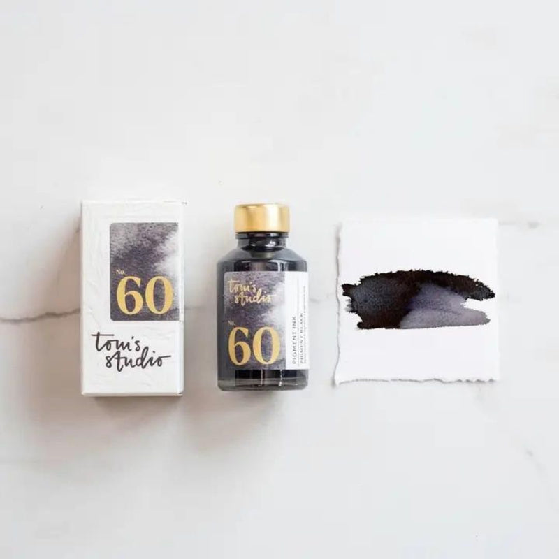 Black Pigment Fountain Pen Ink 60 - Tom's Studio-Fountain Pen Inks-Tom's Studio-