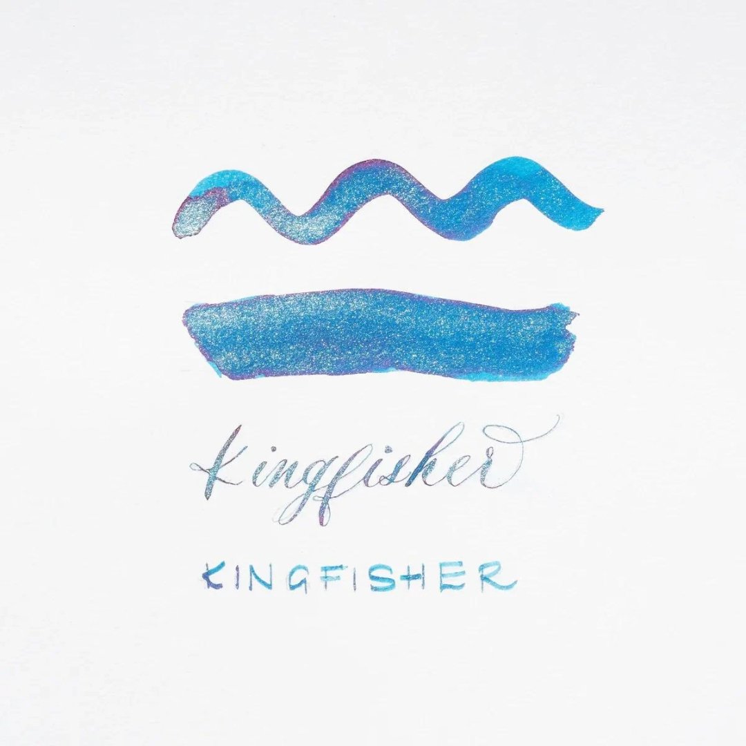 70 - Kingfisher Shimmer Fountain Pen Ink Tom’s Studio - Tom's Studio - Under the Rowan Trees