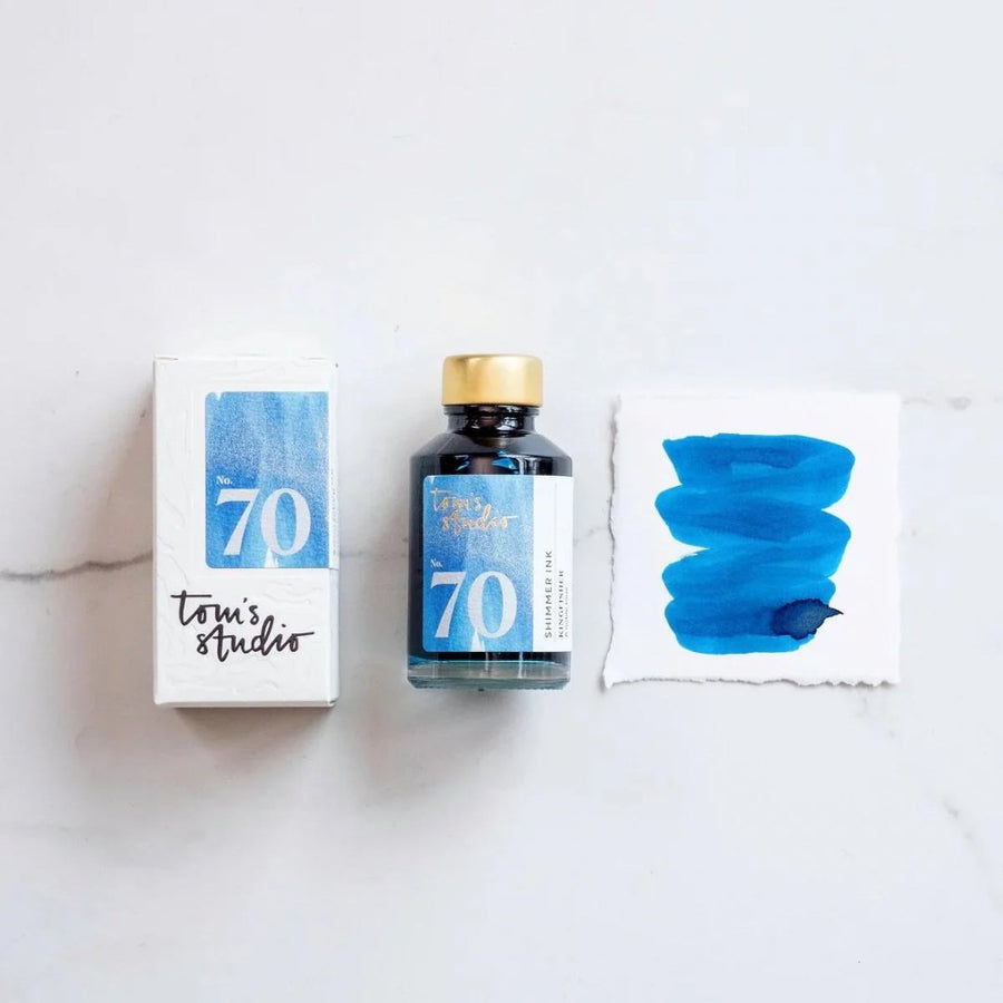 70 - Kingfisher Shimmer Fountain Pen Ink Tom’s Studio - Tom's Studio - Fountain Pen Inks - Under the Rowan Trees