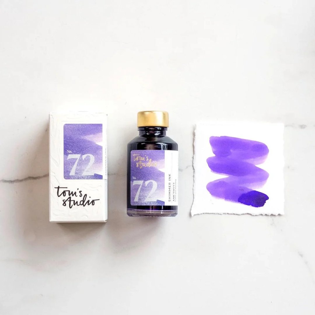 72 - Amethyst Shimmer Fountain Pen Ink Tom’s Studio - Tom's Studio - Under the Rowan Trees