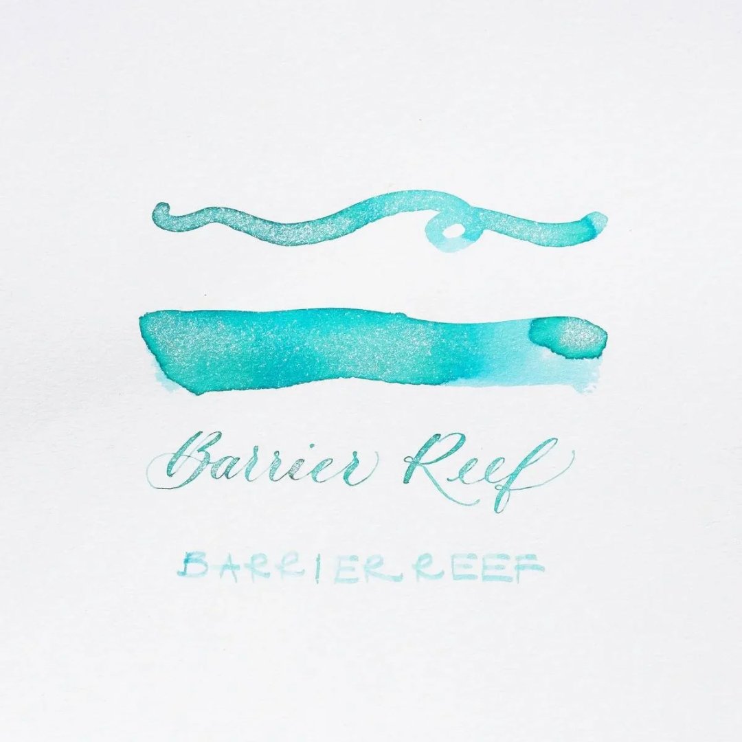 74 - Barrier Reef Shimmer Fountain Pen Ink Tom’s Studio - Tom's Studio - Under the Rowan Trees