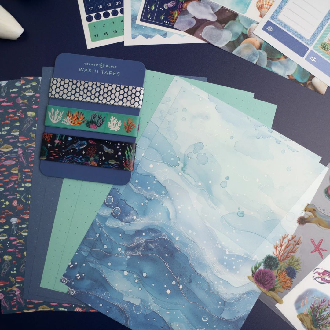Coral Cove Journal Kit July 2026 - Archer & Olive