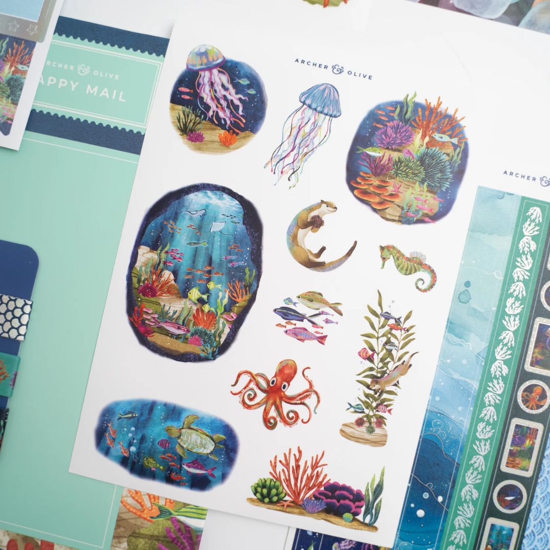 Coral Cove Journal Kit July 2026 - Archer & Olive