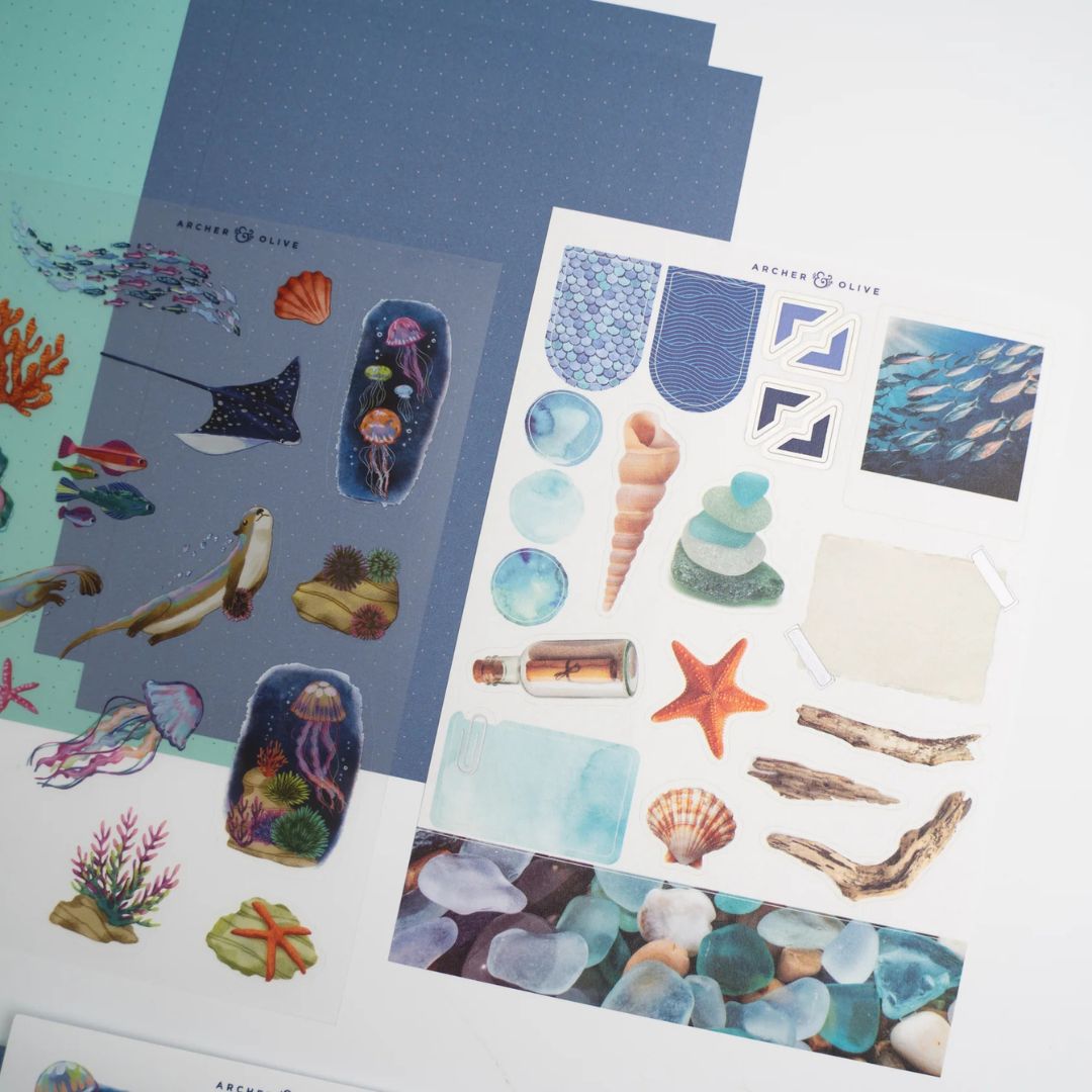 Coral Cove Journal Kit July 2026 - Archer & Olive
