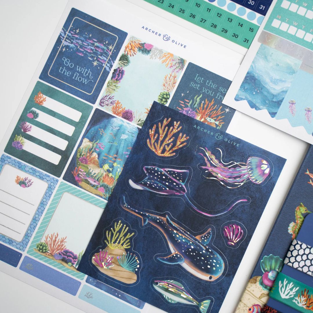 Coral Cove Journal Kit July 2026 - Archer & Olive