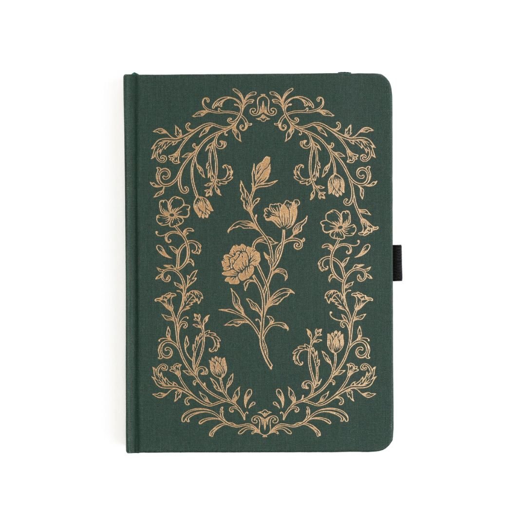 Antique Floral A5 Dot Grid Notebook - Under the Rowan Trees