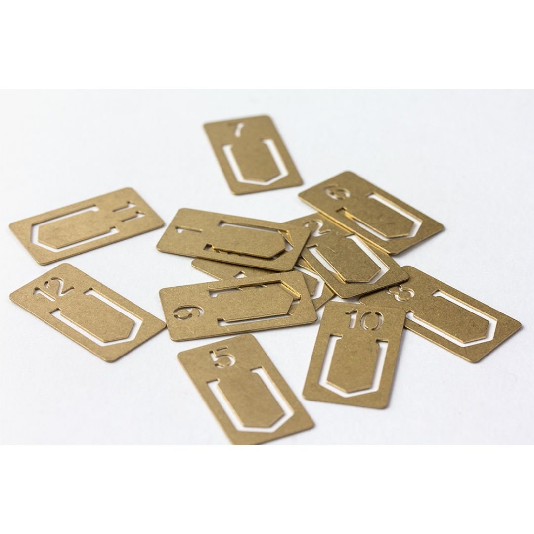 BRASS Clips Number - TRAVELER'S COMPANY