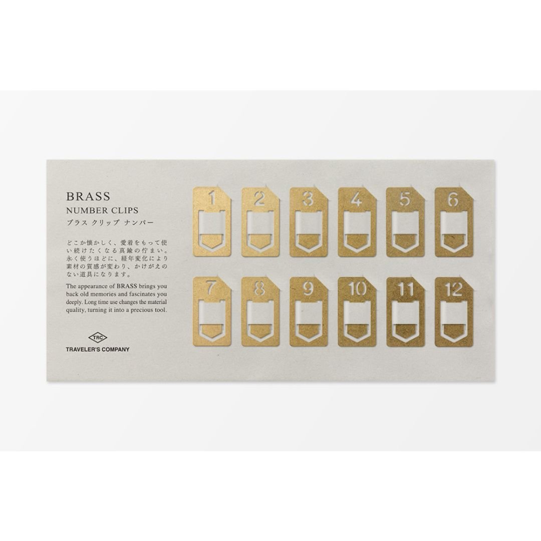 BRASS Clips Number - TRAVELER'S COMPANY