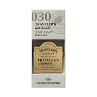 TRAVELER'S notebook Brass Clip TRC Logo - TRAVELER'S COMPANY