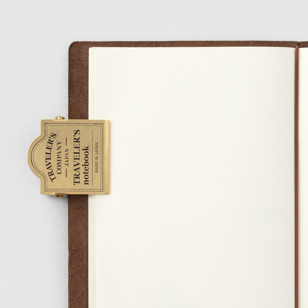 TRAVELER'S notebook Brass Clip TRC Logo - TRAVELER'S COMPANY
