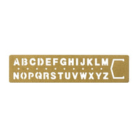 BRASS Template Bookmark Alphabet - TRAVELER'S COMPANY