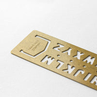 BRASS Template Bookmark Alphabet - TRAVELER'S COMPANY