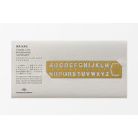 BRASS Template Bookmark Alphabet - TRAVELER'S COMPANY