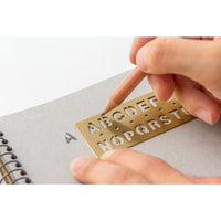 BRASS Template Bookmark Alphabet - TRAVELER'S COMPANY